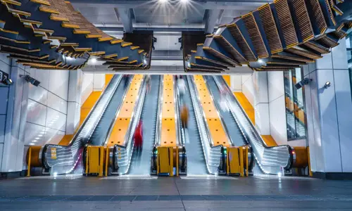 Sydney Transport Wynyard Train Station Escalators Art Installation