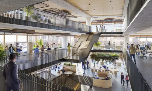 Tech Central artist render of open office space