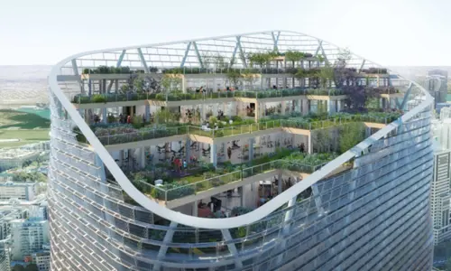 Atlassian Hill, a rooftop garden space high in the sky at Atlassians new building at Tech Central